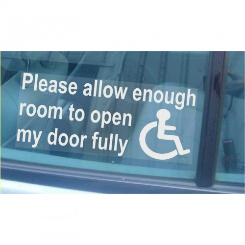 SignWorldUK Disabled Car Window Sticker – Self-Adhesive Vinyl, Handicap Aids, 90mm X 90mm (Choose Design)